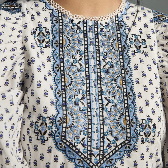 By Anthropologie Peasant Blouse S - Picture 3 of 13